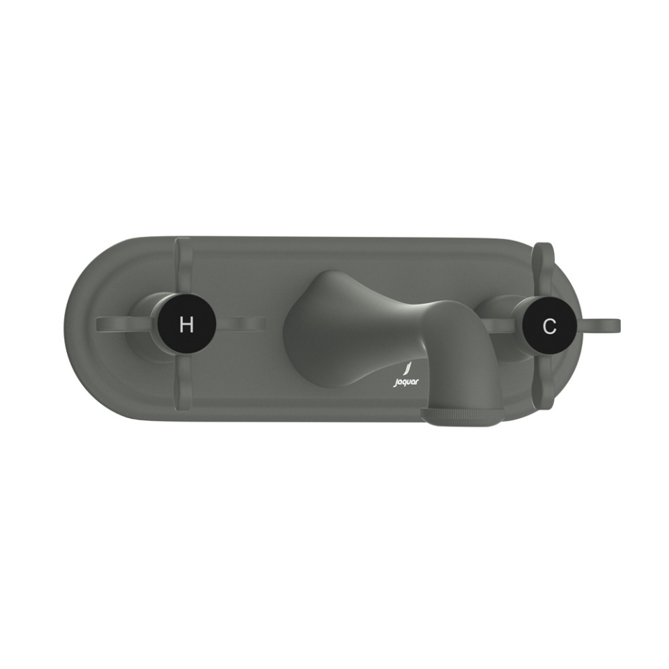 Picture of 3 Hole Basin Mixer Wall Mounted - Graphite