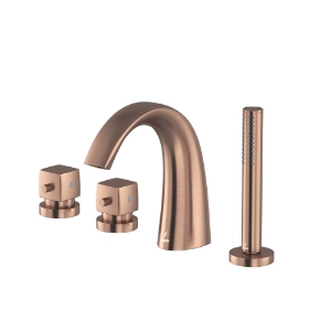 Picture of 4-Hole Thermostatic Bath & Shower Mixer - Antique Copper