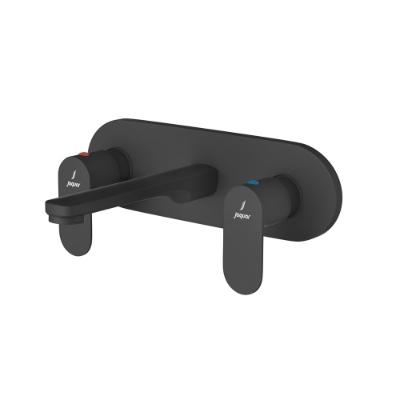 Picture of 3 Hole Basin Mixer Wall Mounted - Black Matt