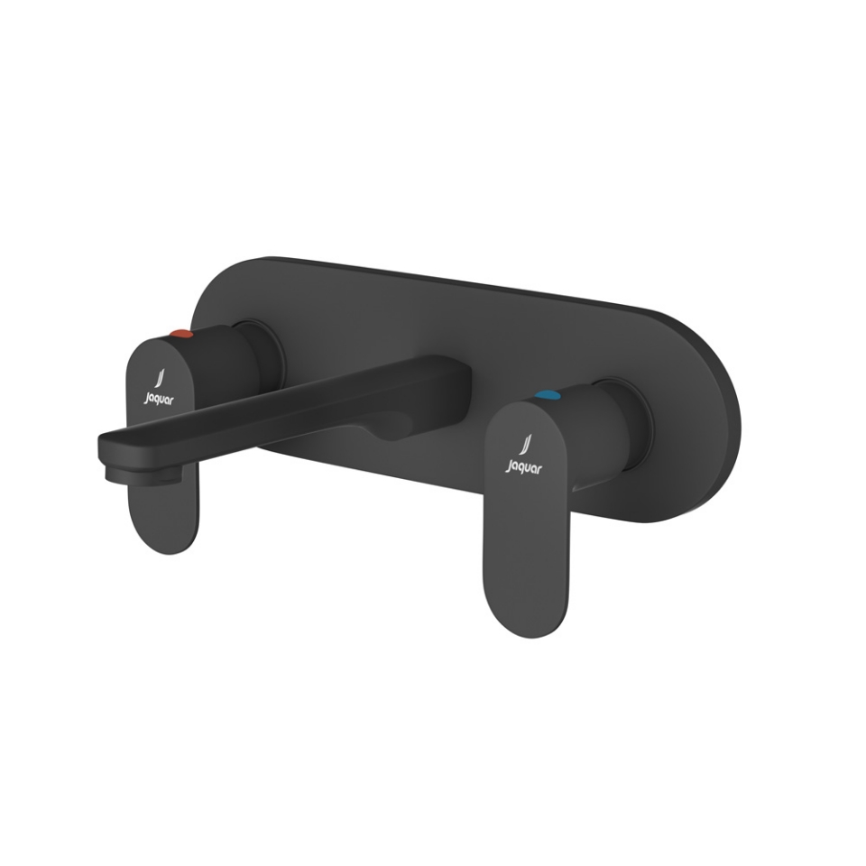 Picture of 3 Hole Basin Mixer Wall Mounted - Black Matt