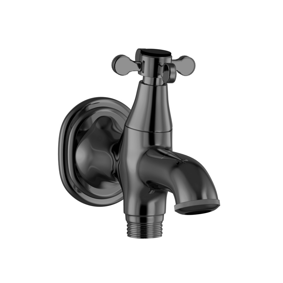 Picture of 2-Way Bib Tap - Black Chrome